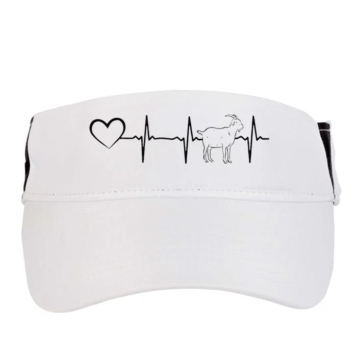 Funny Goat Heartline Heartbeat Goat Farmer Adult Drive Performance Visor