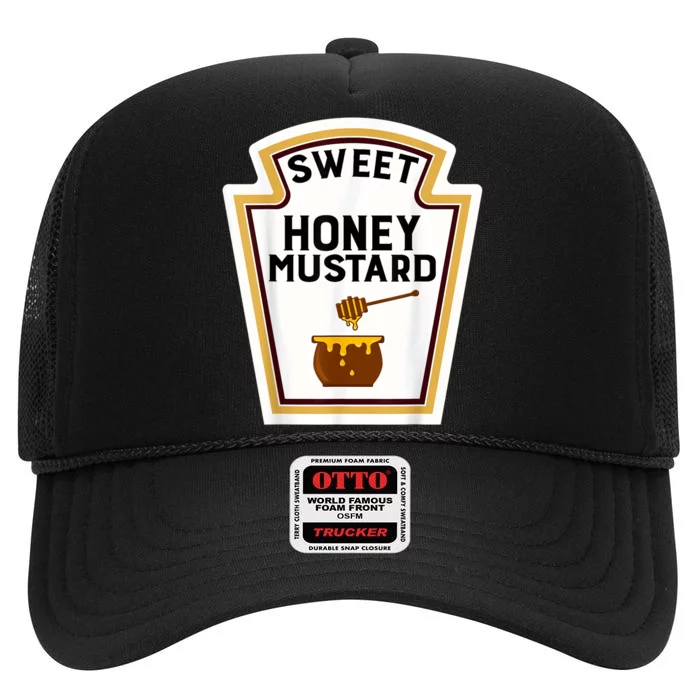 Funny Group Halloween Costume Honey Mustard Group Condiment High Crown Mesh Trucker Hat