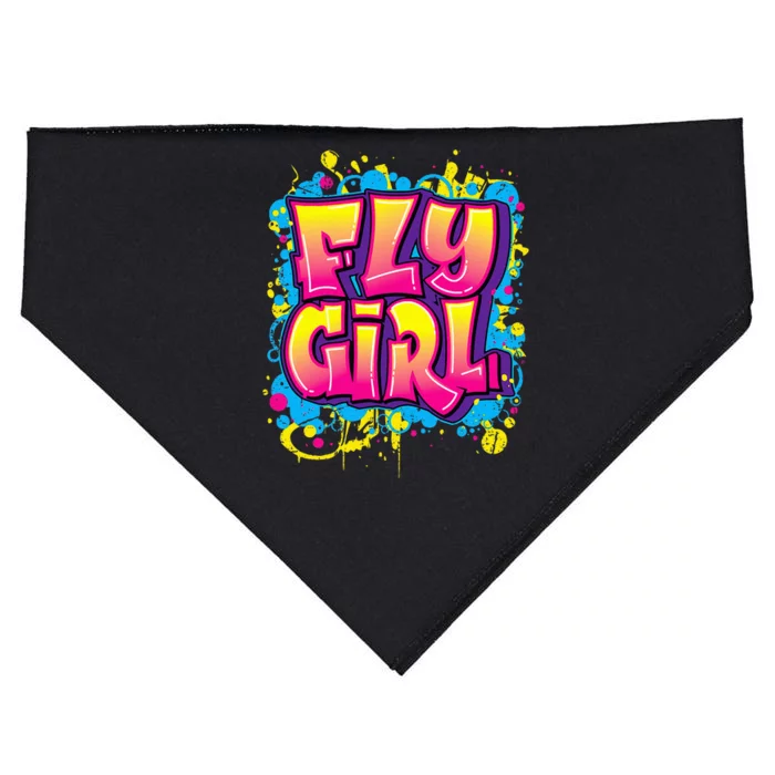 Fly Girl Hip Hop 80s 90s Dance Bgirl Urban Graffiti Style USA-Made Doggie Bandana