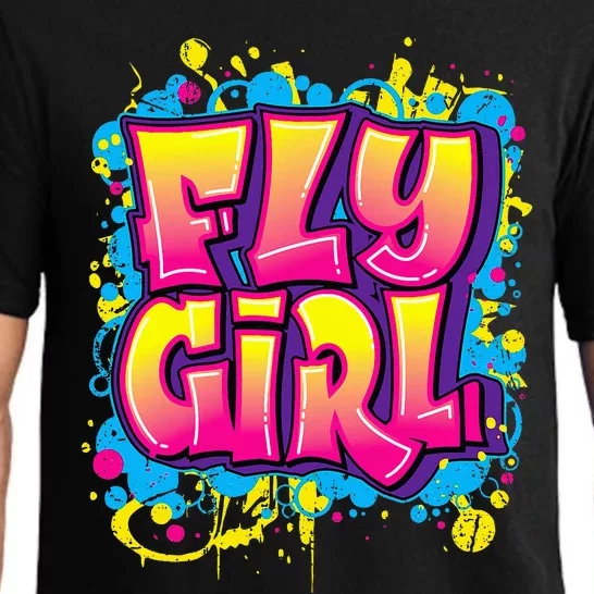 Fly Girl Hip Hop 80s 90s Dance Bgirl Urban Graffiti Style Pajama Set