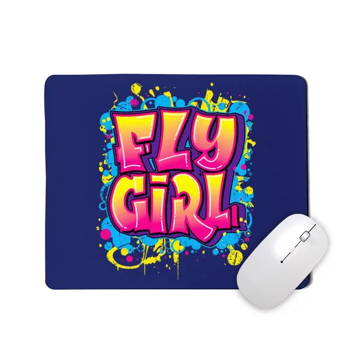 Fly Girl Hip Hop 80s 90s Dance Bgirl Urban Graffiti Style Mousepad