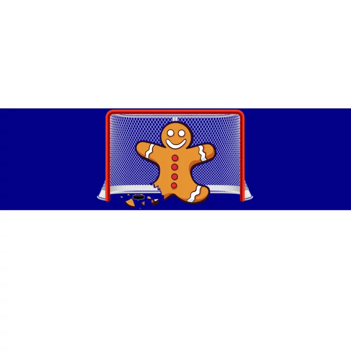 Funny Gingerbread Hockey Goalie Thanksgiving Christmas Gift Bumper Sticker