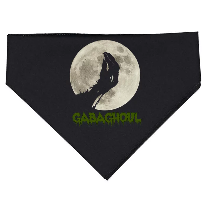 Funny Gabaghoul Hand Moon Gabaghoul Funny Hand Moon Halloween USA-Made Doggie Bandana