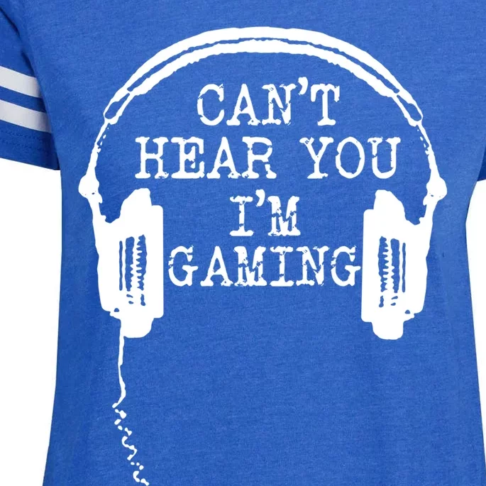 Funny Gamer Headset I Cant Hear You Im Gaming Enza Ladies Jersey Football T-Shirt