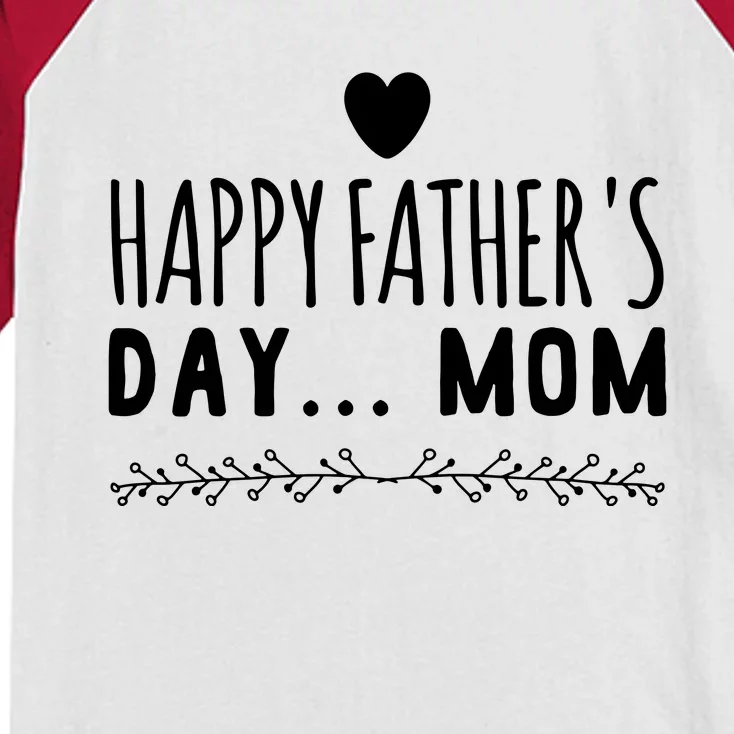 Funny Gift Happy Father's Day Mom Kids Colorblock Raglan Jersey