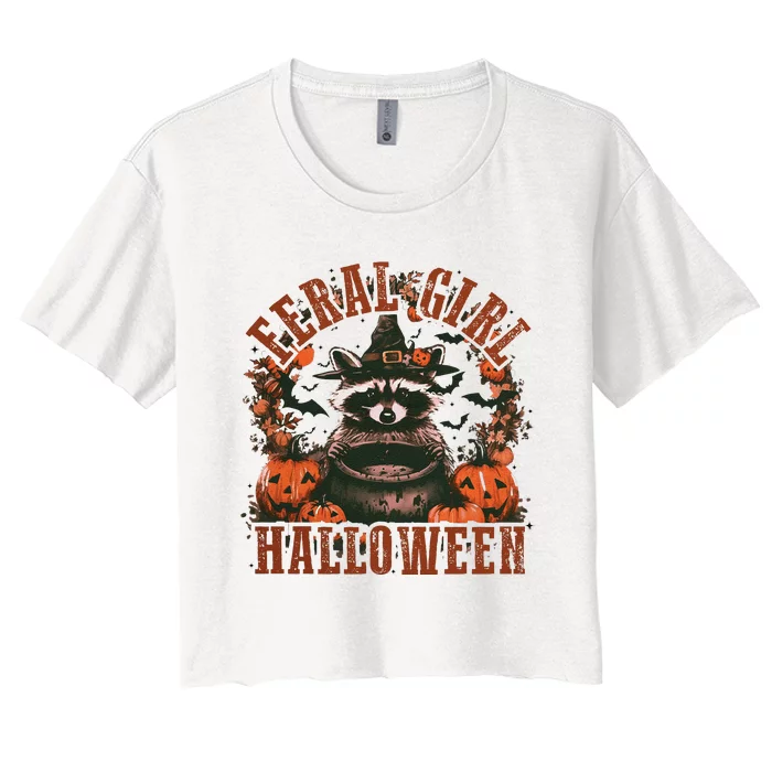 Feral Girl Halloween  Feral Women's Crop Top Tee