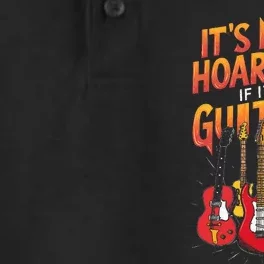 Funny Guitar Hoarding Joke Rock Music Fan Musician Dry Zone Grid Performance Polo