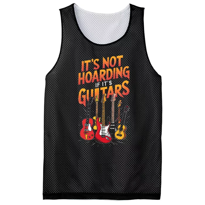 Funny Guitar Hoarding Joke Rock Music Fan Musician Mesh Reversible Basketball Jersey Tank