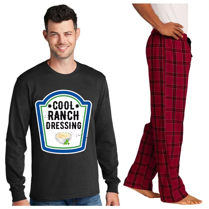 Funny Group Halloween Costume Ranch Dressing Group Condiment Long Sleeve Pajama Set