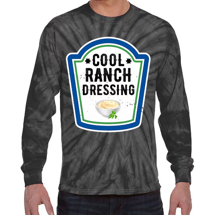 Funny Group Halloween Costume Ranch Dressing Group Condiment Tie-Dye Long Sleeve Shirt