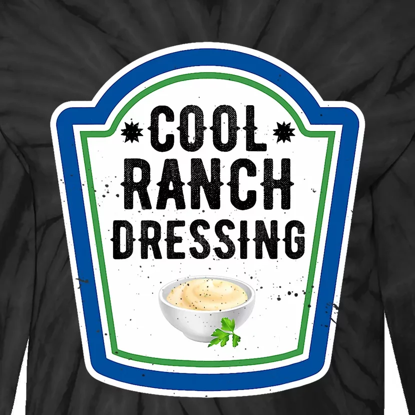 Funny Group Halloween Costume Ranch Dressing Group Condiment Tie-Dye Long Sleeve Shirt