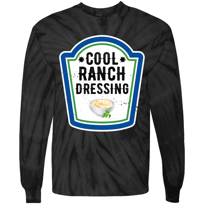 Funny Group Halloween Costume Ranch Dressing Group Condiment Tie-Dye Long Sleeve Shirt