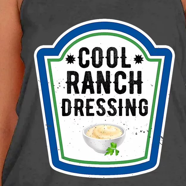 Funny Group Halloween Costume Ranch Dressing Group Condiment Women's Knotted Racerback Tank