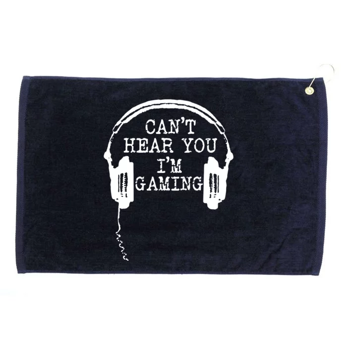 Funny Gamer Headset I Cant Hear You Im Gaming Grommeted Golf Towel