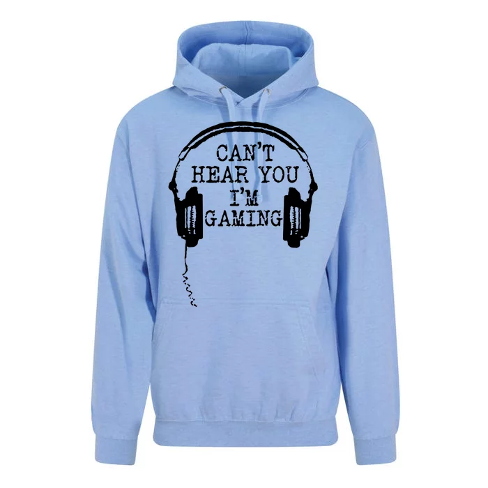 Funny Gamer Headset I Cant Hear You Im Gaming Unisex Surf Hoodie