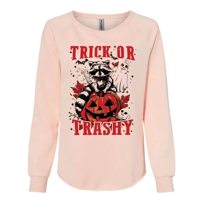 Feral Girl Halloween Trick Or Trashy Womens California Wash Sweatshirt