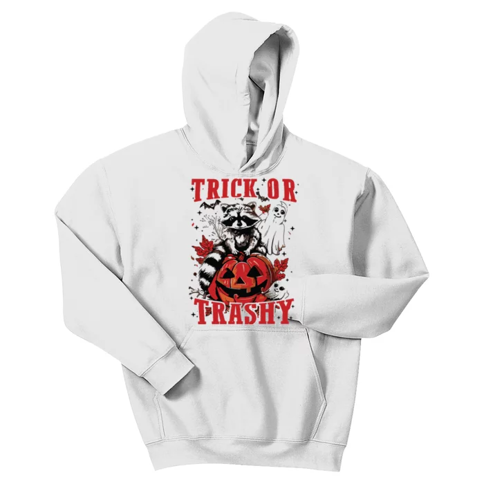 Feral Girl Halloween Trick Or Trashy Kids Hoodie