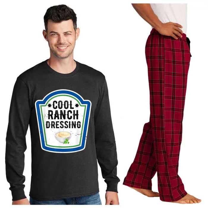 Funny Group Halloween Costume Ranch Dressing Group Condiment Long Sleeve Pajama Set