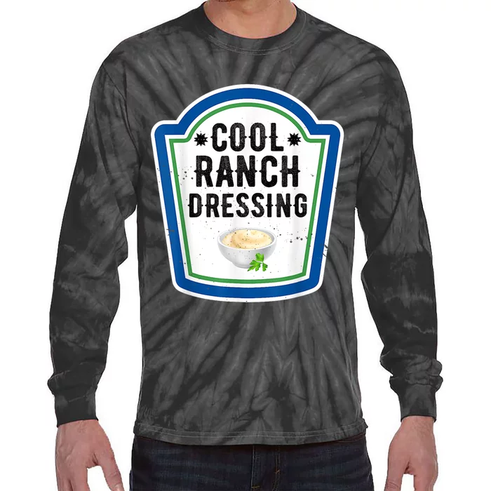 Funny Group Halloween Costume Ranch Dressing Group Condiment Tie-Dye Long Sleeve Shirt