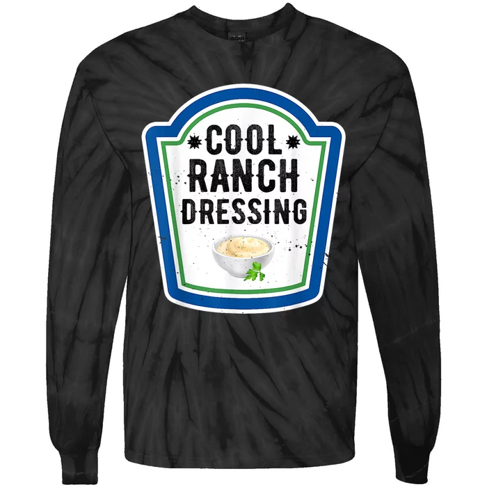 Funny Group Halloween Costume Ranch Dressing Group Condiment Tie-Dye Long Sleeve Shirt