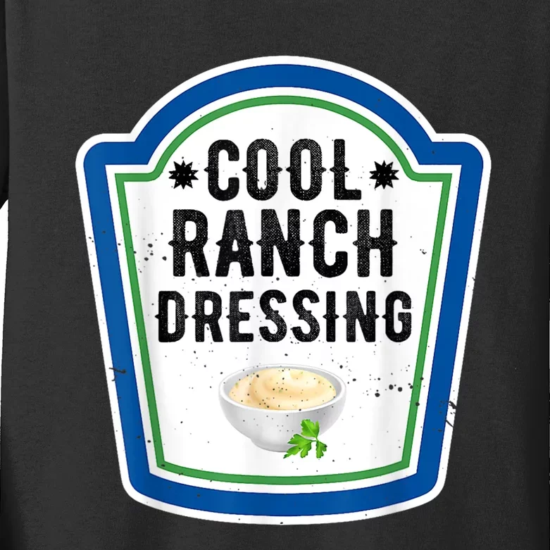 Funny Group Halloween Costume Ranch Dressing Group Condiment Kids Long Sleeve Shirt