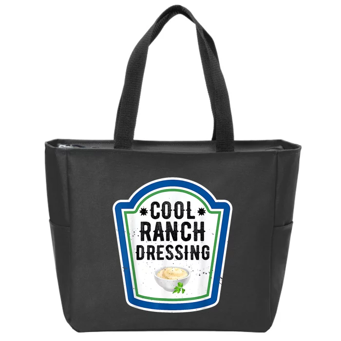 Funny Group Halloween Costume Ranch Dressing Group Condiment Zip Tote Bag