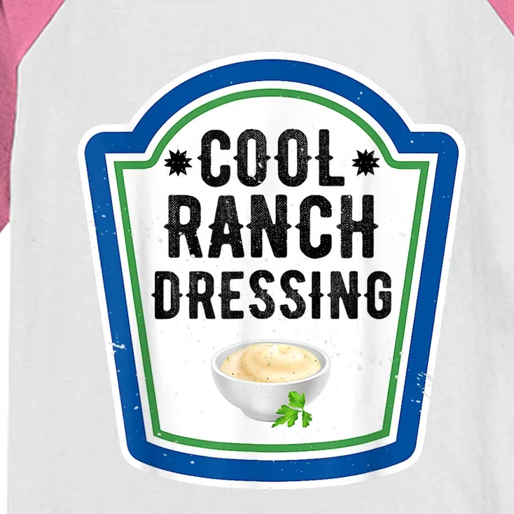 Funny Group Halloween Costume Ranch Dressing Group Condiment Kids Colorblock Raglan Jersey