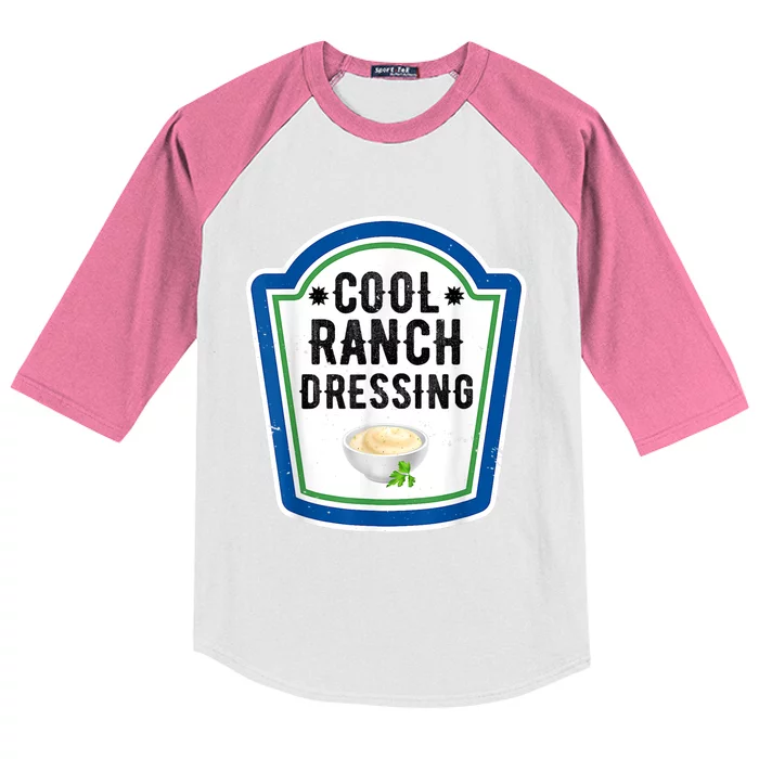 Funny Group Halloween Costume Ranch Dressing Group Condiment Kids Colorblock Raglan Jersey