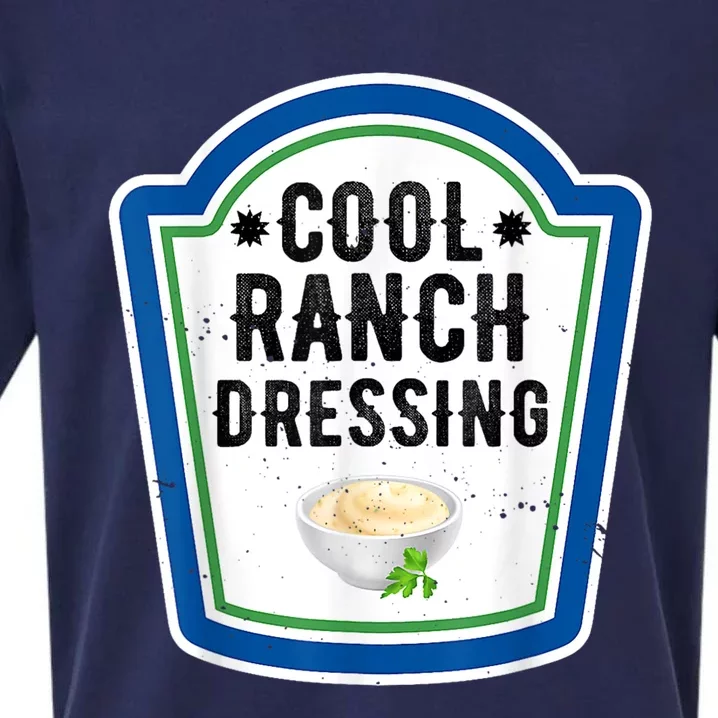 Funny Group Halloween Costume Ranch Dressing Group Condiment Sueded Cloud Jersey T-Shirt