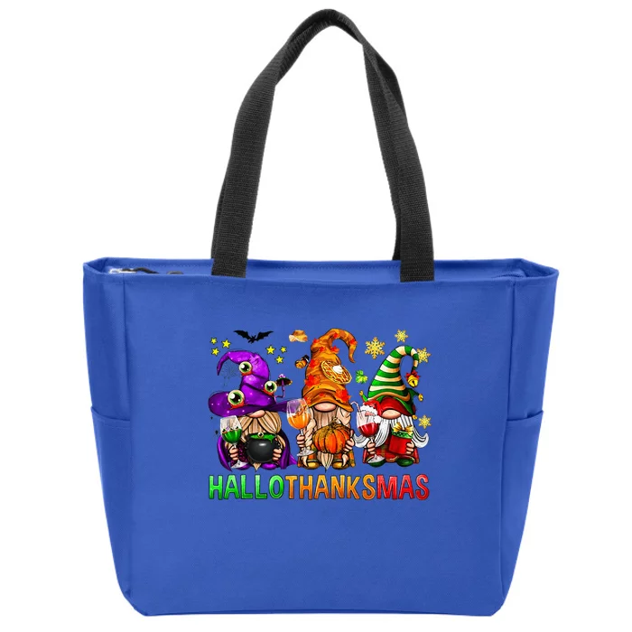 Festive Gnomies Hilarious Christmas Getaway Zip Tote Bag