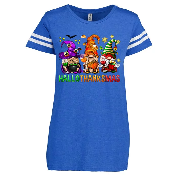 Festive Gnomies Hilarious Christmas Getaway Enza Ladies Jersey Football T-Shirt