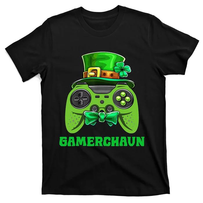 Funny Gamerchaun Irish Gamer Leprechaun St Patrick's Day T-Shirt