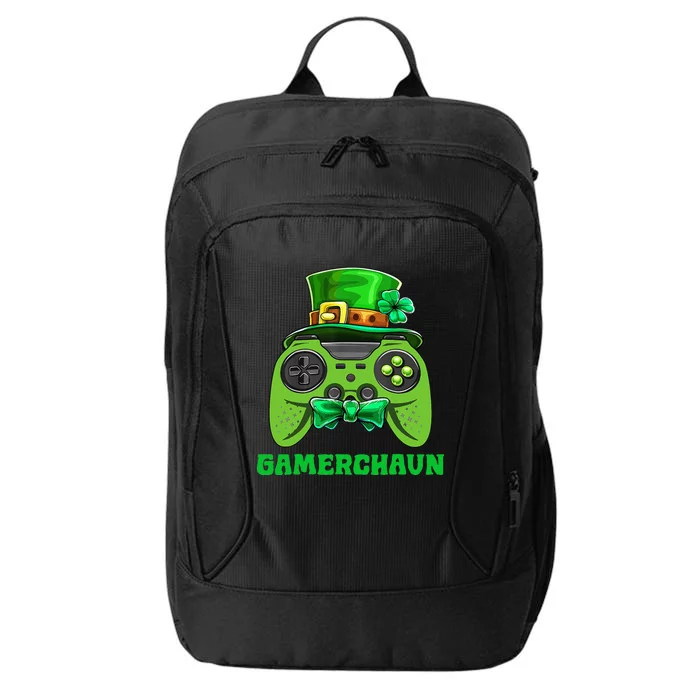 Funny Gamerchaun Irish Gamer Leprechaun St Patrick's Day City Backpack