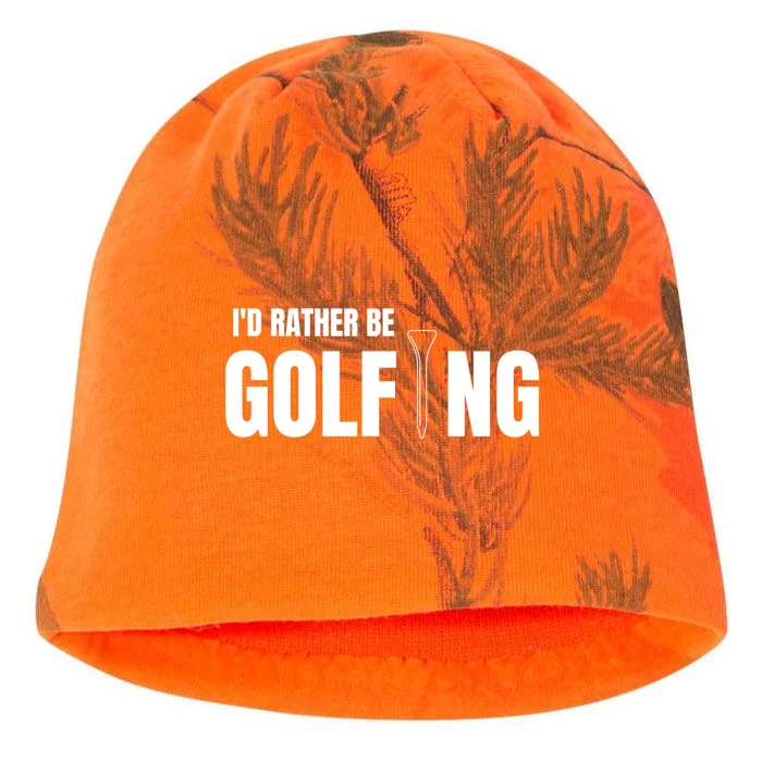 Funny Golf Id Rather Be Golfing Gift Kati - Camo Knit Beanie