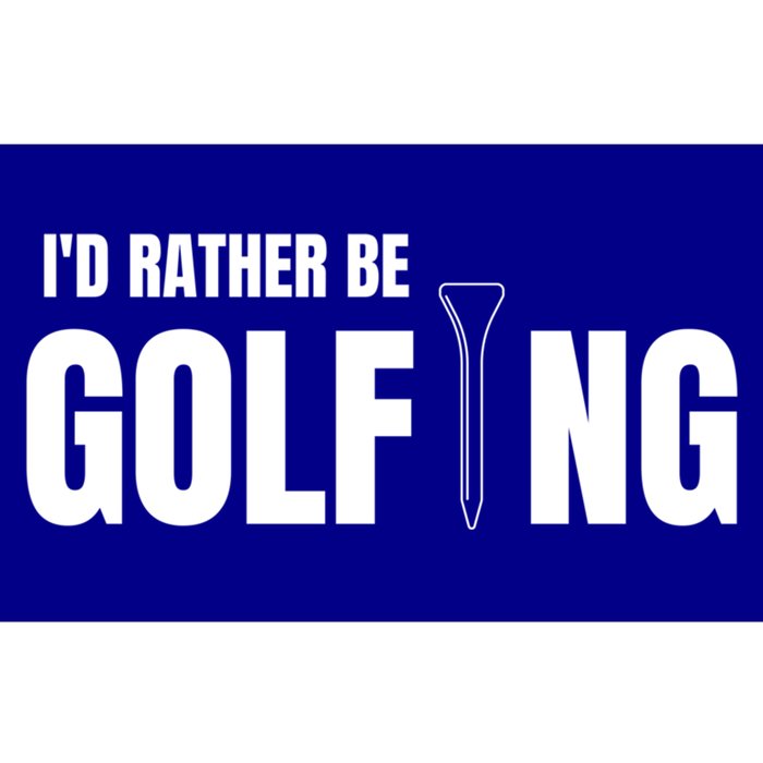 Funny Golf Id Rather Be Golfing Gift Bumper Sticker