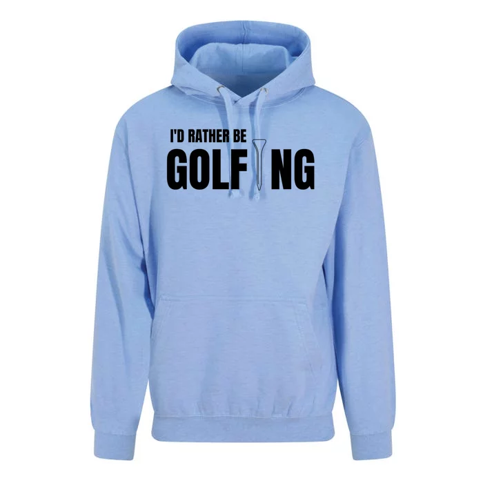 Funny Golf Id Rather Be Golfing Gift Unisex Surf Hoodie