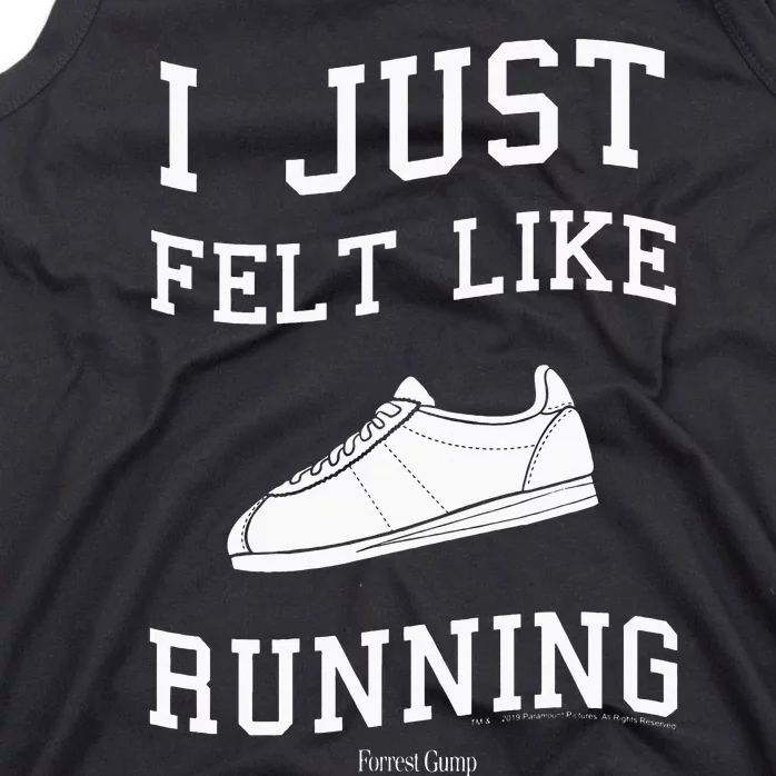 Forrest Gump I Just Felt Like Running Quote Tank Top