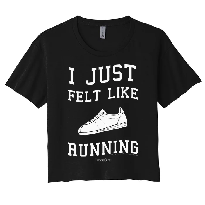 Forrest Gump I Just Felt Like Running Quote Women's Crop Top Tee