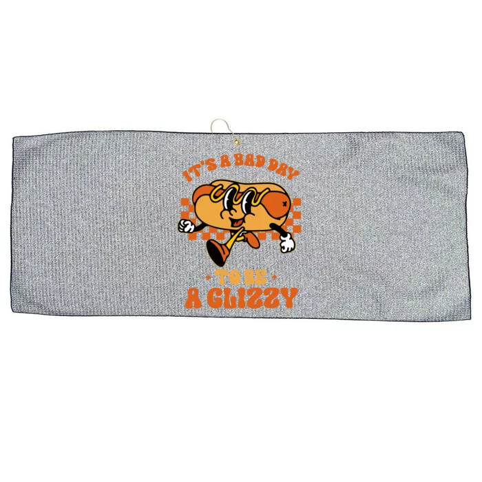 Funny Groovy ItS A Bad Day To Be A Glizzy Hot Dog Humor Large Microfiber Waffle Golf Towel