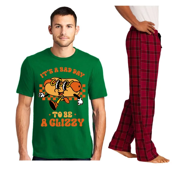 Funny Groovy ItS A Bad Day To Be A Glizzy Hot Dog Humor Pajama Set