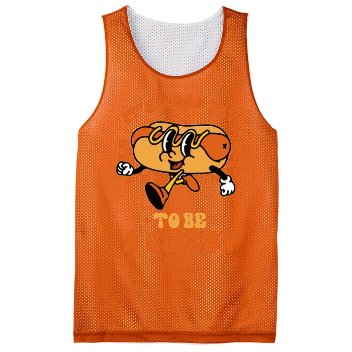 Funny Groovy ItS A Bad Day To Be A Glizzy Hot Dog Humor Mesh Reversible Basketball Jersey Tank