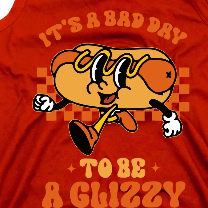 Funny Groovy ItS A Bad Day To Be A Glizzy Hot Dog Humor Tank Top