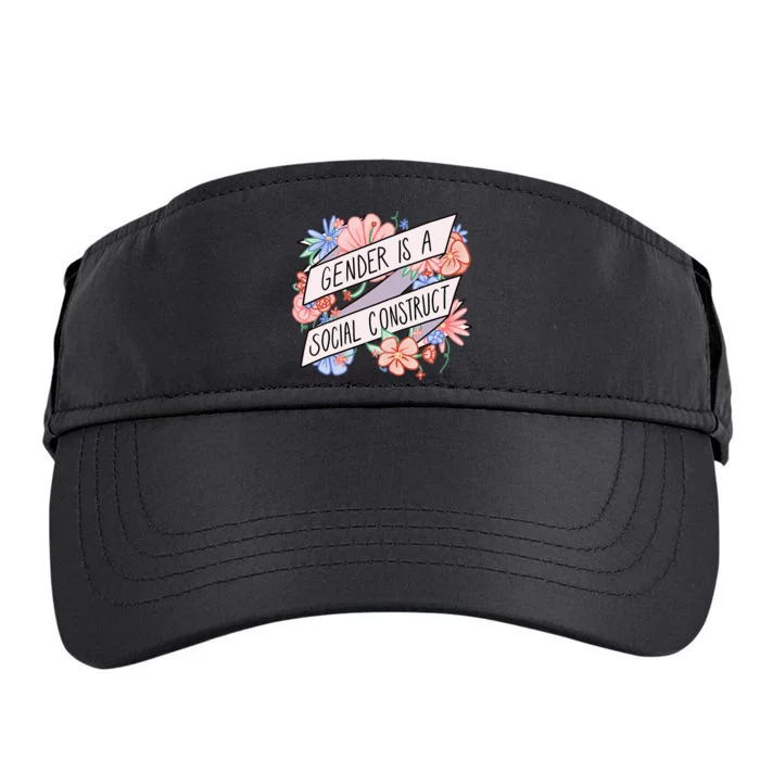 Floral Gender Is A Social Construct Adult Drive Performance Visor