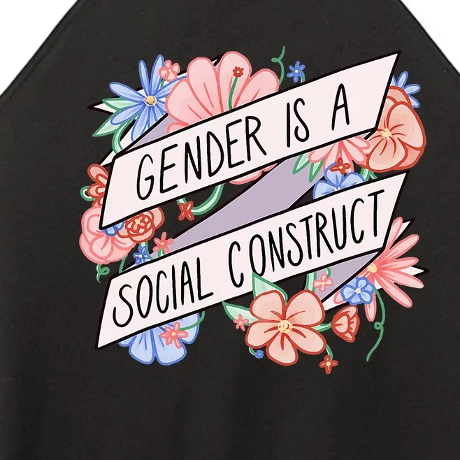 Floral Gender Is A Social Construct Women’s Perfect Tri Rocker Tank