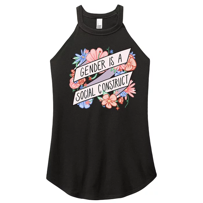 Floral Gender Is A Social Construct Women’s Perfect Tri Rocker Tank