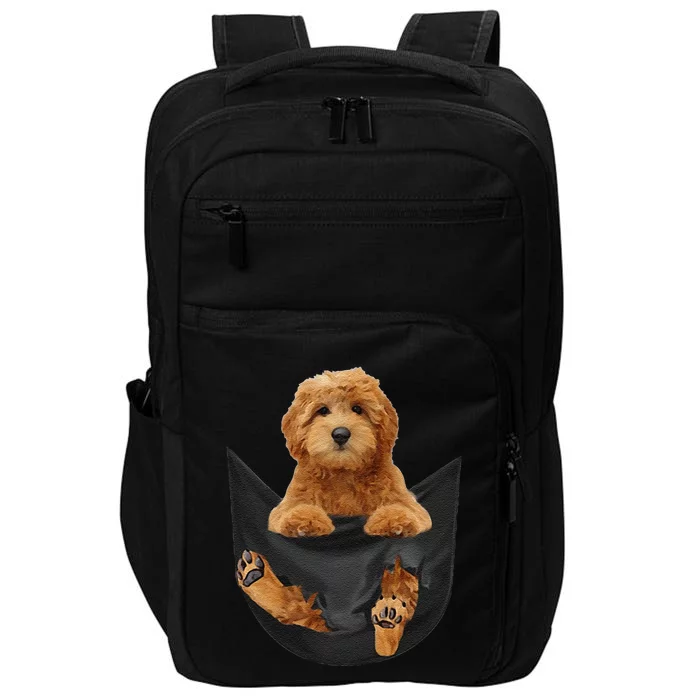 Funny Goldendoodle In Your Pocket For Groodle Lovers Impact Tech Backpack