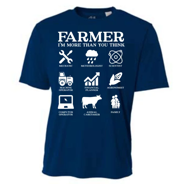 Farmer Gift Idea Farming Agriculture Patriotic Farmer Cooling Performance Crew T-Shirt