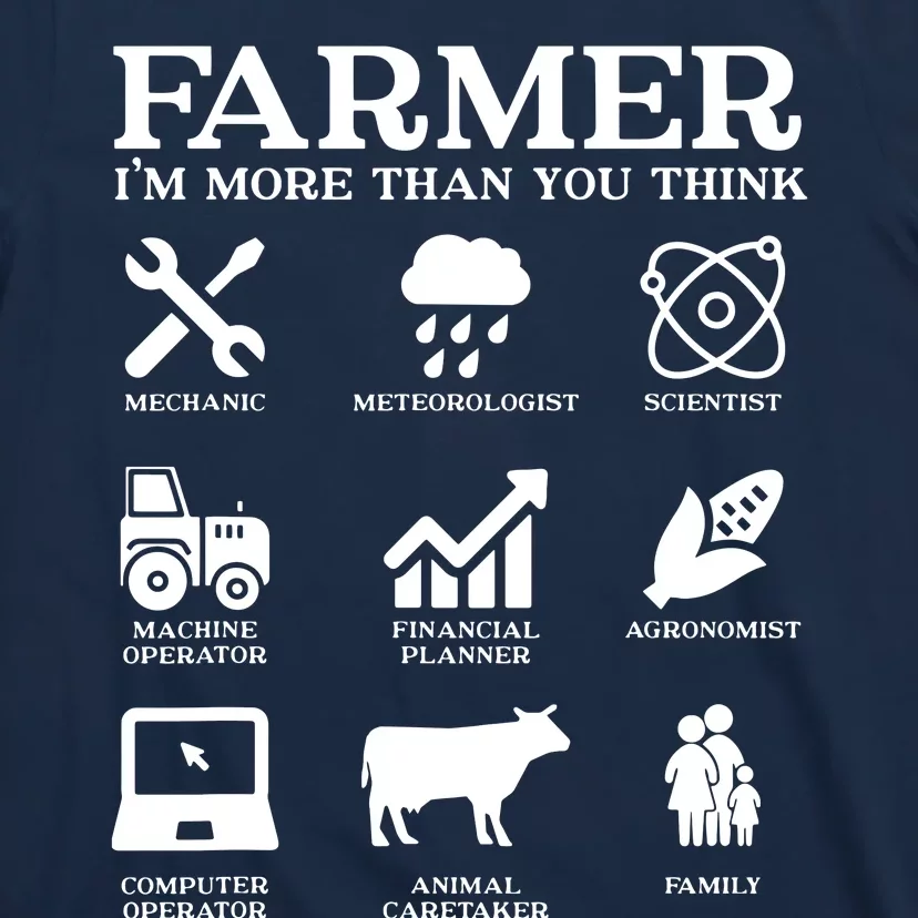 Farmer Gift Idea Farming Agriculture Patriotic Farmer T-Shirt