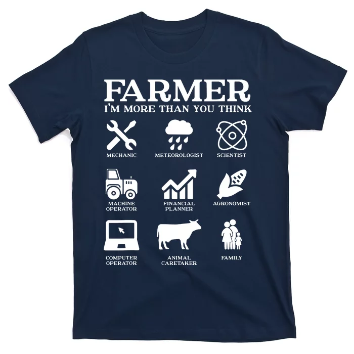 Farmer Gift Idea Farming Agriculture Patriotic Farmer T-Shirt