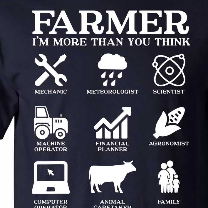 Farmer Gift Idea Farming Agriculture Patriotic Farmer Tall T-Shirt